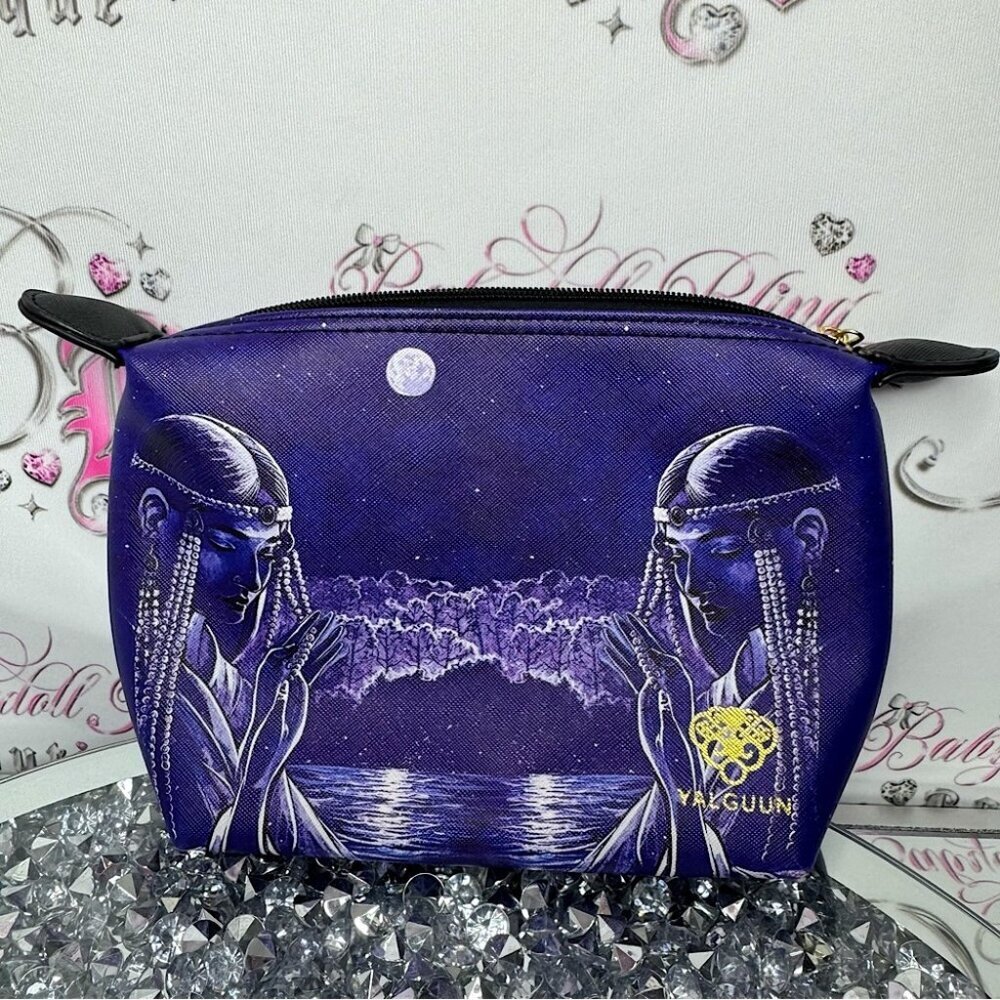 Yalguun bag makeup cosmetic indigenous art work feathers 🪶 moon native art 🖼️